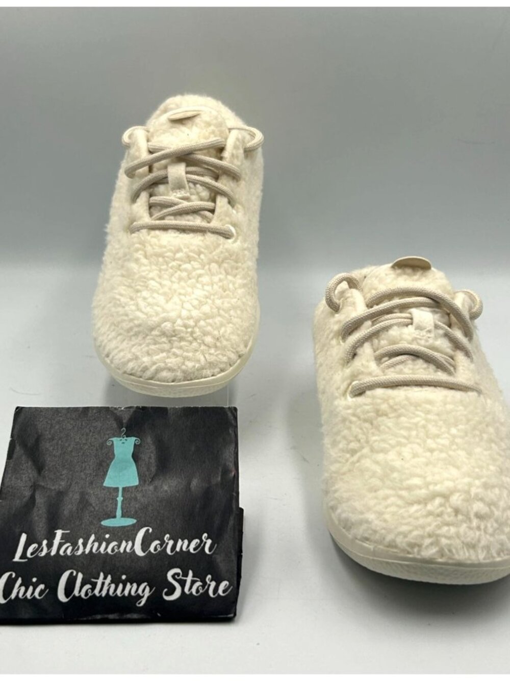 NWOB Allbirds Women's Cream Wool Runner Fluffs Casual Lace-Up Sneakers Sz 8 3279 - Picture 2 of 16